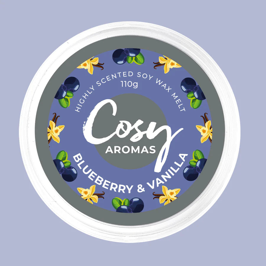 Cosy Aromas Blueberry & Vanilla - 110g Wax Melts