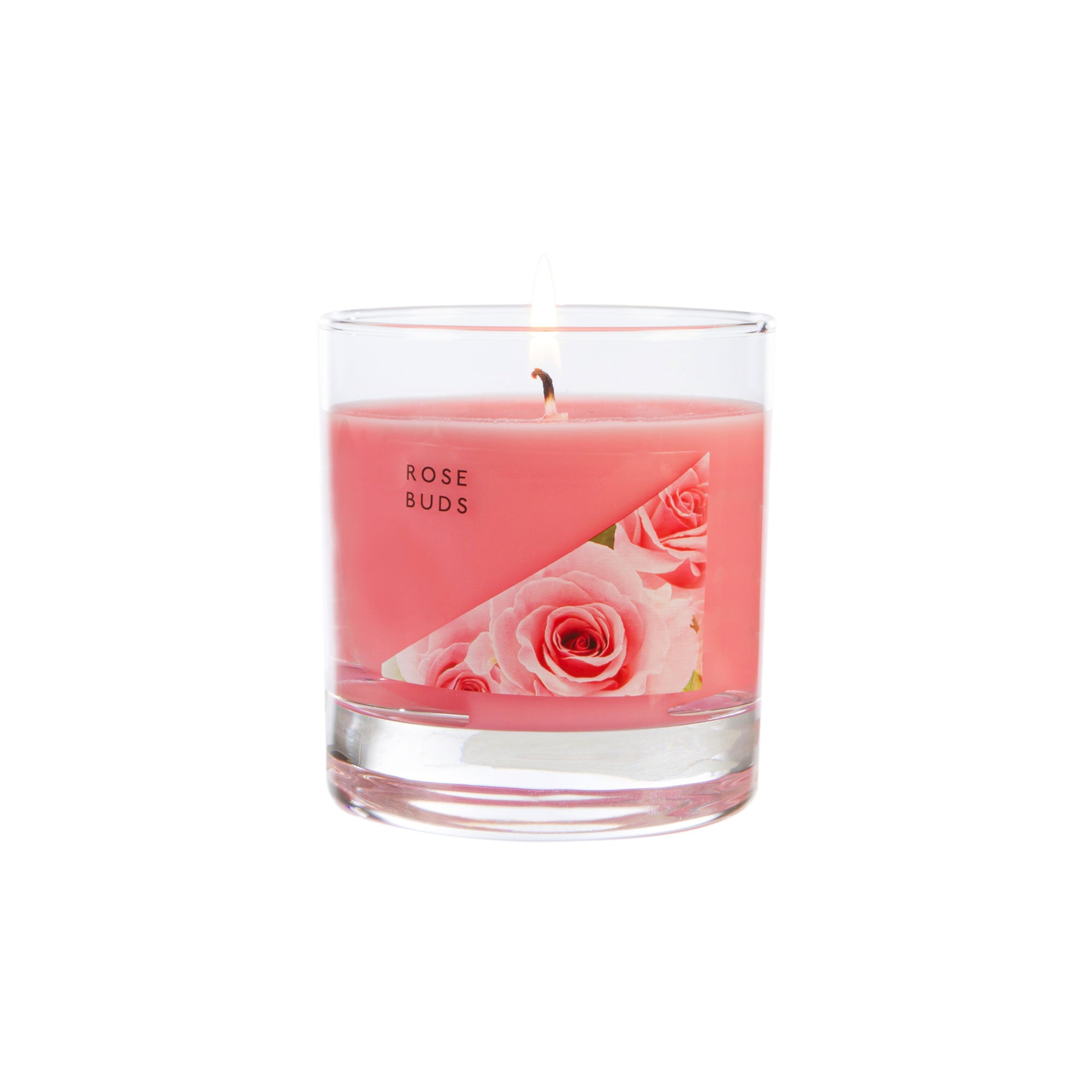 Wax Lyrical Made In England Rose Bud Medium Tin Candles. Fresh cut roses flourish in this scent, with floral notes of iris, gardenia all arranged for a lovely musk finish. This candle is a luxury addition to the home and is exploding with fragrance.