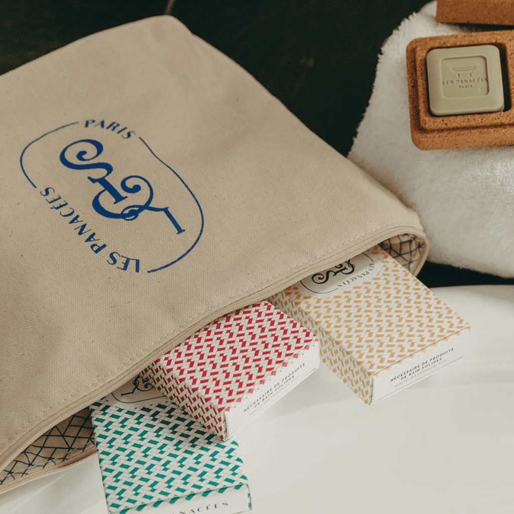 Les Panacées Luxury Organic Cotton Toiletry Bag
