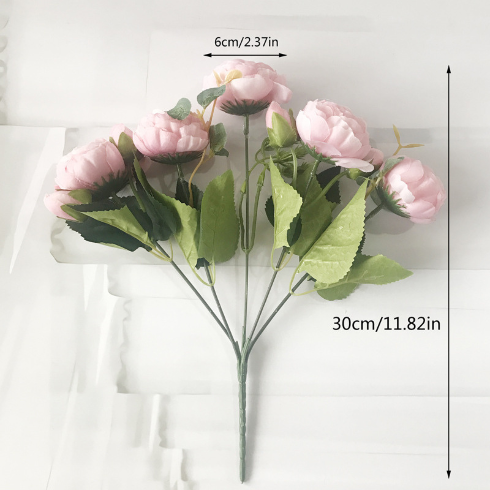 A picture showing the Silk Peony Artificial Flower Bouquet in full size 