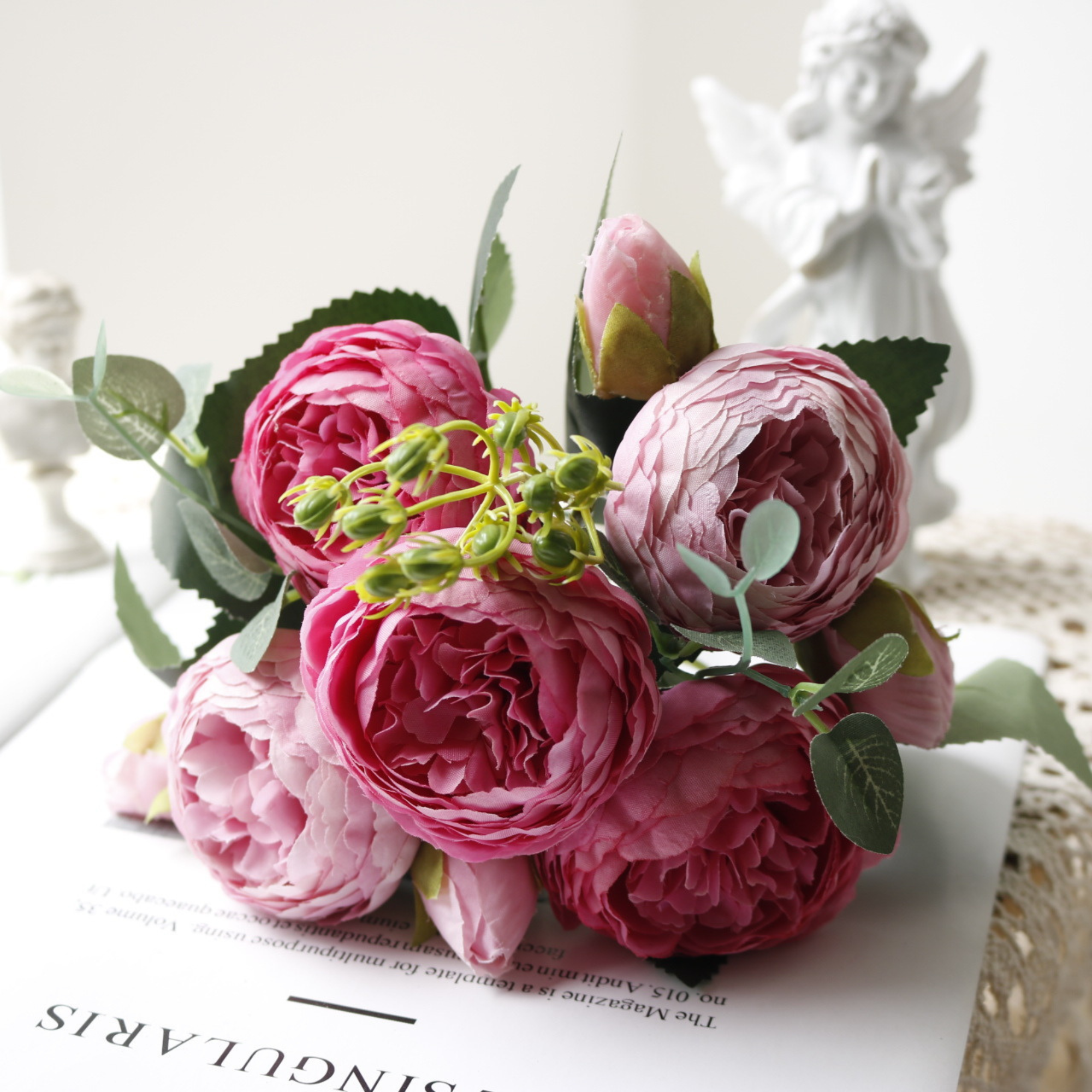  - Silk Peony Artificial Flower Bouquet