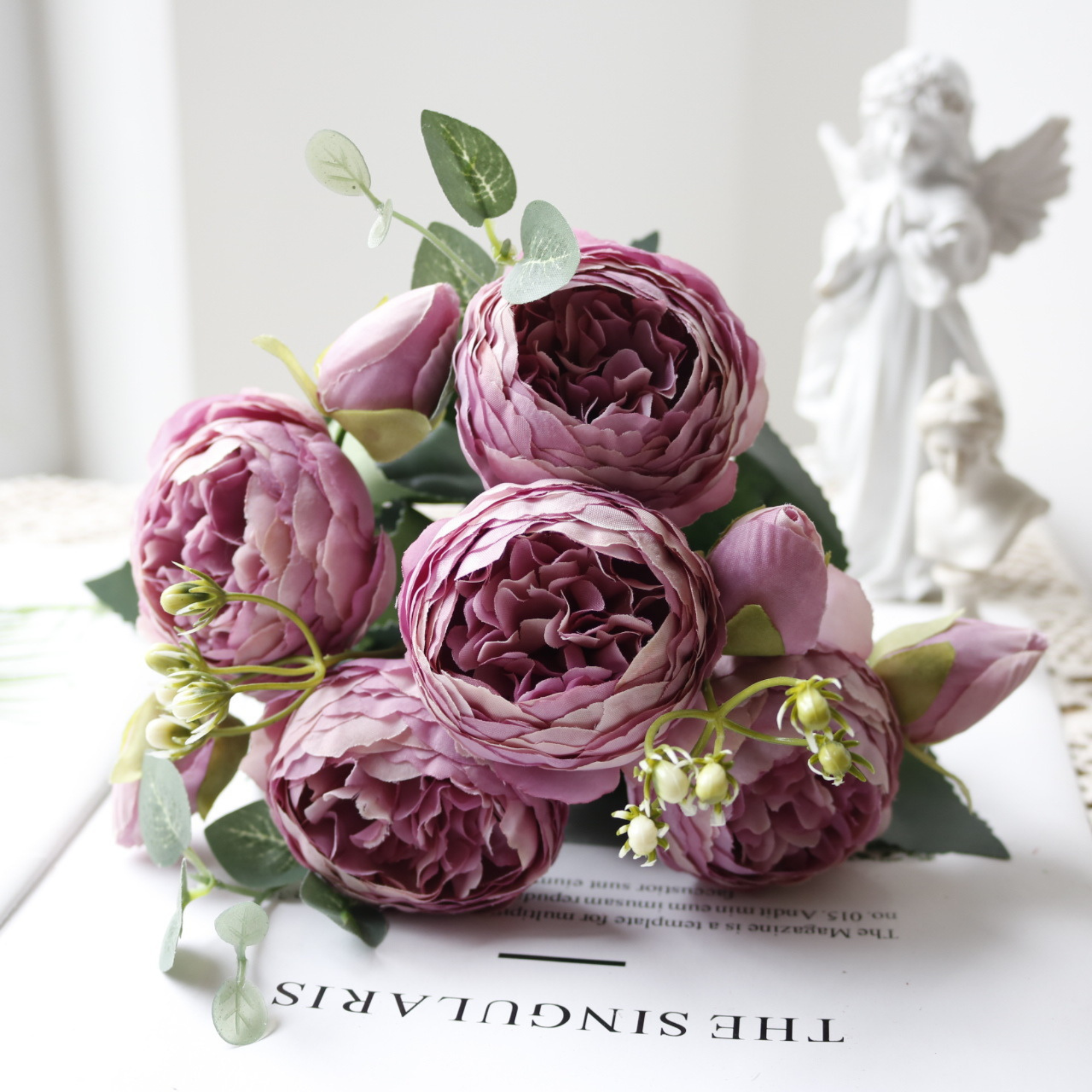 Light Purple - Silk Peony Artificial Flower Bouquet