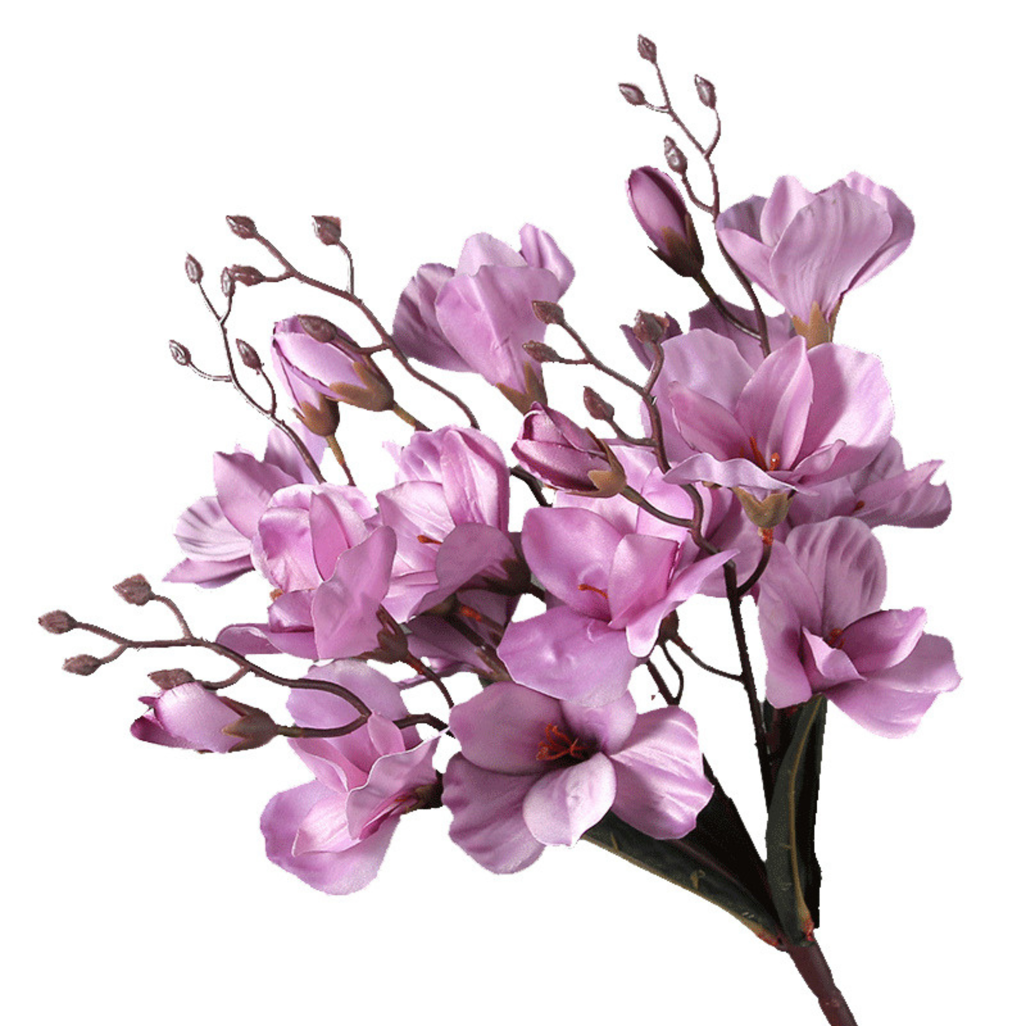 Dark Purple: Magnolia Bouquet Faux Artificial Flowers