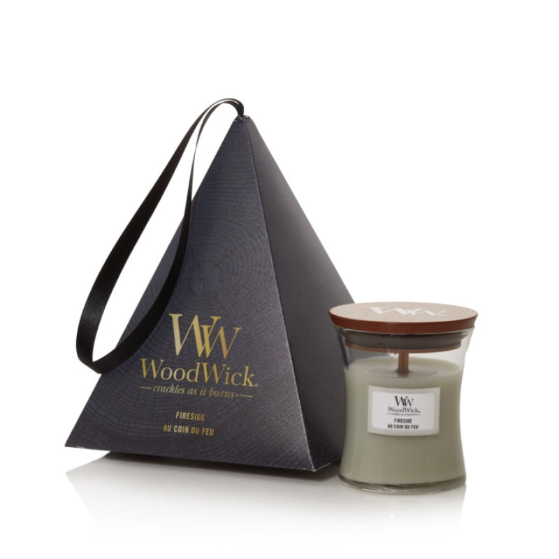 WoodWick Fireside Mini Hourglass Triangle Candle Gift Set