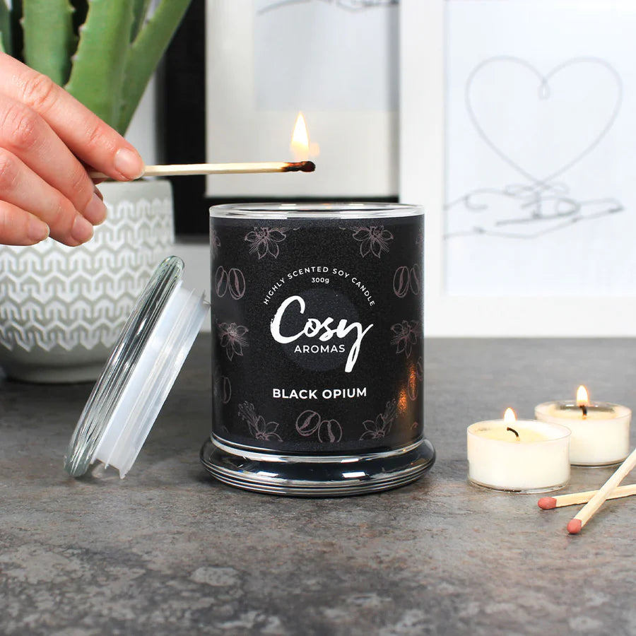 Cosy Aromas Black Opium - 240g Jar Candle