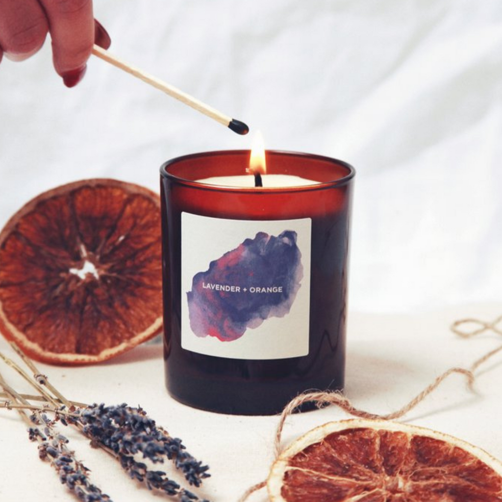 Self Care Co. Calm Aromatherapy: Soy Candle Lavender + Orange
