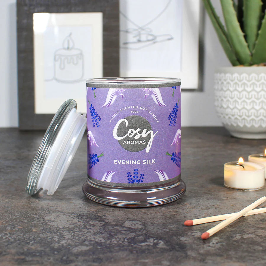 Cosy Aromas Evening Silk - 240g Jar Candle
