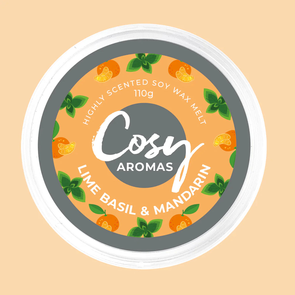 Cosy Aromas Lime Basil & Mandarin - 110g Wax Melts