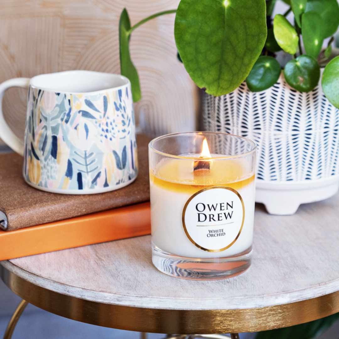 Owen Drew England White Orchid Luxury Candle