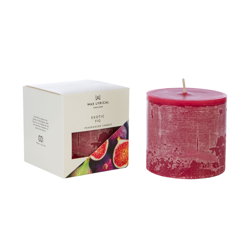 Wax Lyrical Made In England Exotic Fig Pillar Candle