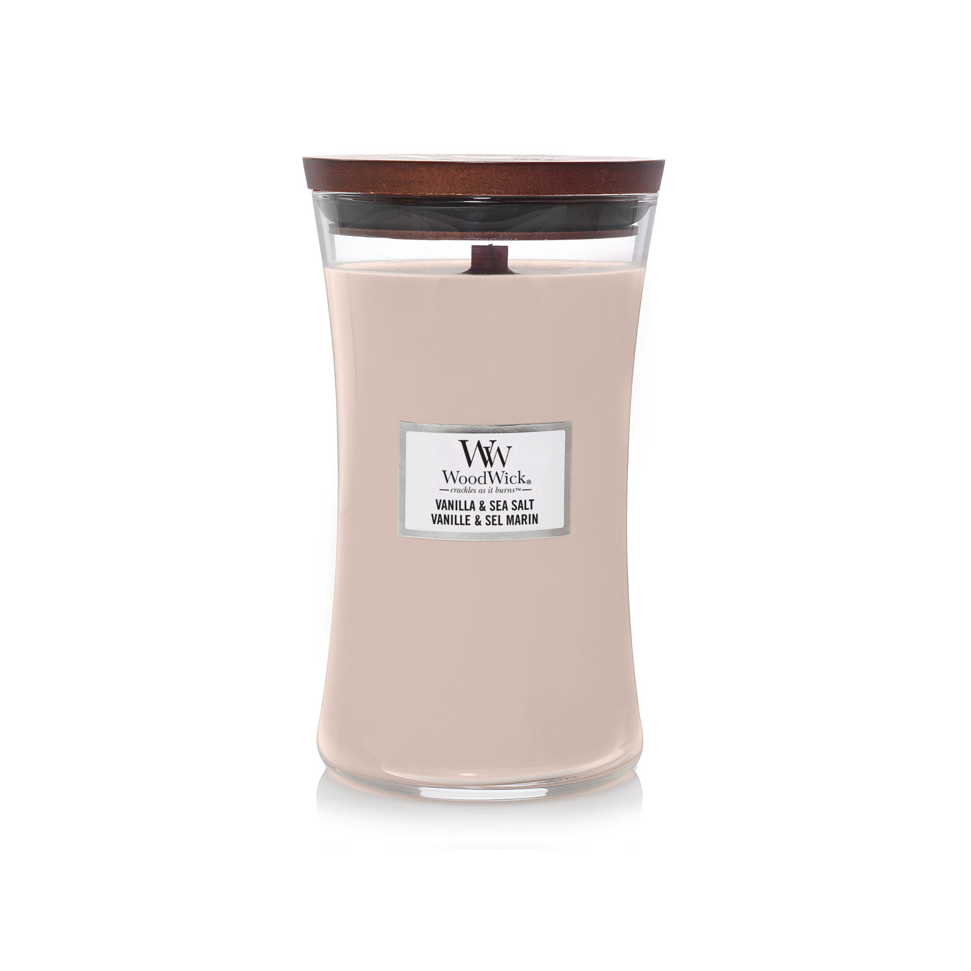 WoodWick Vanilla & Sea Salt Large Hourglass Candle